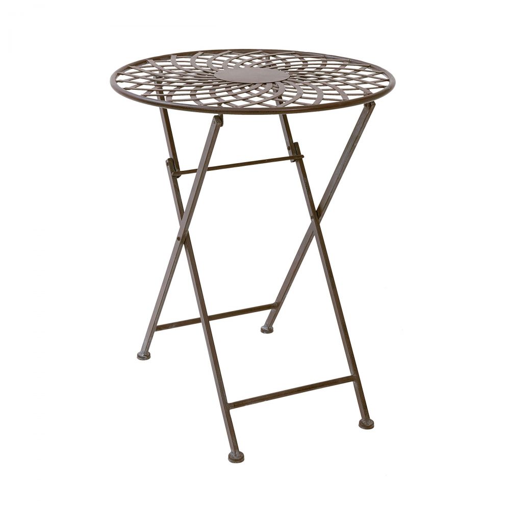 Μεταλλικό Τραπέζι Bistro Καφέ Σφιχτό Δίχτυ 58cm Αναδιπλούμενο