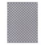 CHECKER STYLE - πετσέτα κουζίνας βαμβακερή, ανθρακί