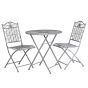 TERRACE HILL - σετ 2 καρέκλες και ένα τραπέζι, γκρι