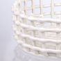 CRAFT - καλάθι κεραμικό Δ28cm, λευκό