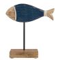 SEASIDE - διακοσμητικό "ψάρι" από ξύλο μάνγκο, μπλε