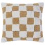 CHECKER STYLE - μαξιλάρι 50x50cm, καφέ