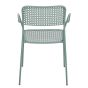NEW TWIST - καρέκλα μεταλλική με διάτρητο μοτίβο πράσινη