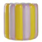 CIRCUS - κασπό ριγέ κεραμικό 15cm, μωβ κίτρινο
