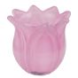 TULIP - κηροπήγιο γυάλινο σε σχήμα τουλίπας, ροζ