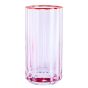 FIORI - ποτήρι γυάλινο, ροζ με πορτοκαλί χείλος
