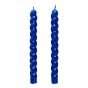 TWISTED - κεριά σετ 2 τεμαχίων 25cm, μπλε