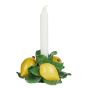LEMON - κηροπήγιο κεραμικό με λεμόνια, κίτρινο