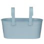 ZINC - ζαρντινιέρα κρεμαστή 33cm, ανοιχτό μπλε