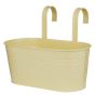 ZINC - ζαρντινιέρα κρεμαστή 33cm, ανοιχτό κίτρινο