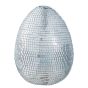EASTER - Πασχαλινό αυγό διακοσμητικό 18cm, ασημί