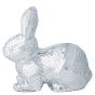 EASTER - Πασχαλινό διακοσμητικό λαγουδάκι με καθρέπτες 15cm, ασημί