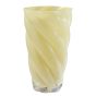 SWIRL - βάζο γυάλινο 29cm, κίτρινο παστέλ