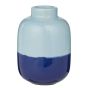 TWO TONE - βάζο mini από τερακότα 10cm, γαλάζιο μπλε