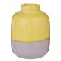 TWO TONE - βάζο mini από τερακότα 10cm, κίτρινο μωβ