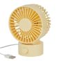 AIR WAVE - ανεμιστήρας mini με καλώδιο USB, κίτρινο
