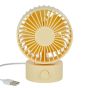 AIR WAVE - ανεμιστήρας mini με καλώδιο USB, κίτρινο