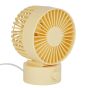 AIR WAVE - ανεμιστήρας mini με καλώδιο USB, κίτρινο