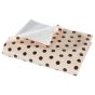 WATERPROOF - τραπεζομάντηλο στρογγυλό αδιάβροχο πουά 140 cm, ροζ καφέ