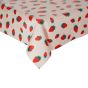 WATERPROOF - τραπεζομάντηλο αδιάβροχο "strawberries" 200 x 140 cm, ροζ κόκκινο