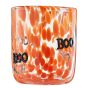HALLOWEEN - ποτήρι γυάλινο "Boo", πορτοκαλί