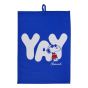 PEANUTS - πετσέτα κουζίνας Yay, μπλε/λευκό