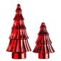 X-MAS - διακοσμητικό έλατο γυάλινο 23cm, κόκκινο