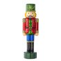 X-MAS - διακοσμητικός γυάλινος "Nutcracker" με LED φωτισμό, κόκκινο
