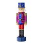 X-MAS - διακοσμητικός γυάλινος "Nutcracker" με LED φωτισμό, μωβ