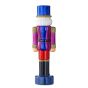 X-MAS - διακοσμητικός γυάλινος "Nutcracker" με LED φωτισμό, μωβ