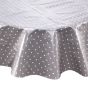 WATERPROOF - τραπεζομάντηλο αδιάβροχο 140cm με κουκκίδες, γκρι