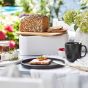 BREAD`N`BREAKFAST - ψωμιέρα μεταλλική λευκή με καπάκι