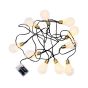 BULB LIGHTS - LED φωτεινή αλυσίδα μαύρη, 10 λάμπες