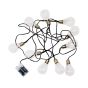 BULB LIGHTS - LED φωτεινή αλυσίδα μαύρη, 10 λάμπες