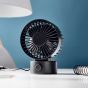 AIR WAVE - mini ανεμιστήρας με καλώδιο USB, μαύρο