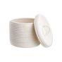 SET UP - καλάθι στρογγυλό με καπάκι σε κρεμ χρώμα, M