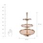 BANQUET - εταζέρα 3 δίσκων , 66cm, χρυσό