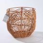 BOTANICAL - καλάθι πλεκτό από ραττάν , πολύ μικρό μέγεθος