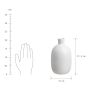 FINJA - βάζο κεραμικό 21,5cm, λευκό