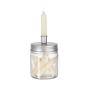 CANDLE JAR - βάζο με βάση για κερί, ασημί