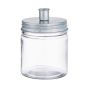 CANDLE JAR - βάζο με βάση για κερί, ασημί