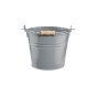 ZINC - κουβάς 2 λίτρων Δ16cm, γκρι
