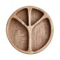 PEACE - πιατέλα 4 θέσεων για σνακ, από ξύλο μάνγκο, Δ22cm