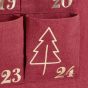 SANTA IS COMING - ημερολόγιο advent κόκκινο χρυσό