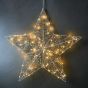SHINING STAR - LED αστέρι 3D με λαμπάκια ασημί, λειτουργεί και με USB
