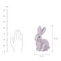 EASTER - Πασχαλινό λαγουδάκι γκλίτερ 22cm ανοιχτό μωβ