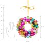 X-MAS - στεφάνι με πολύχρωμες μπάλες από γυαλί Δ25cm