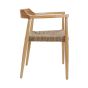 SERANG - καρέκλα από ξύλο τικ με πλεκτό κάθισμα