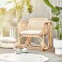 BEYOND BALI - πολυθρόνα από rattan με μαξιλάρι