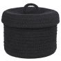 SET UP - καλάθι με καπάκι, μαύρο 16cm
